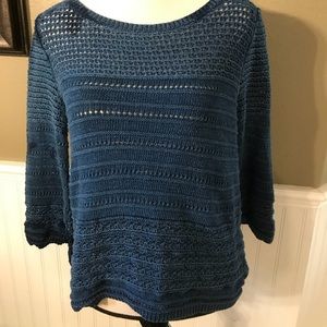 White House Black Market Knit Sweater in Teal